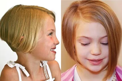 Причёски для девочек на короткие волосы каре - 68 фото