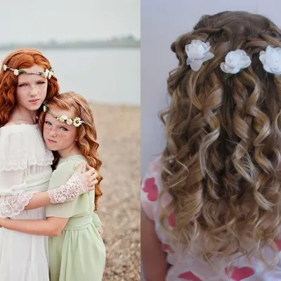 Прическа с локонами на длинные волосы для девочки (57 фото)