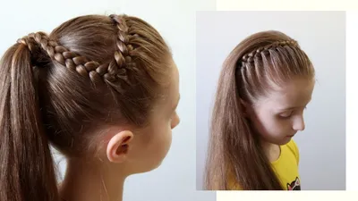 Коса с лентой Летняя причёска для длинных волос Ободок из косы Hair  tutorial - YouTube