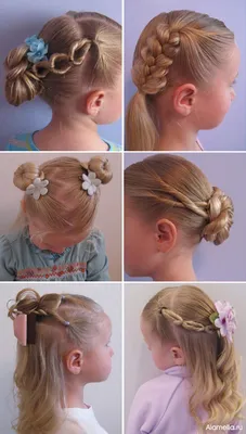 Детские косички с лентой. Children Braids with Ribbon - YouTube