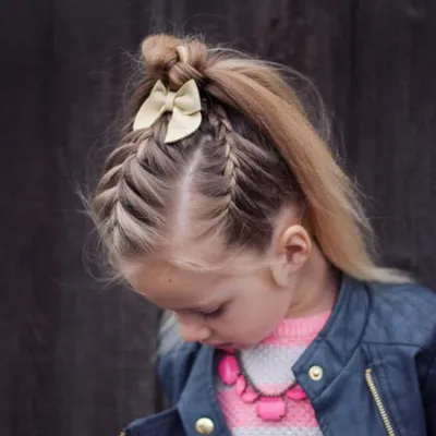 3 Аришины Причёски с резинками в школу и в садик Красивые Прически на  средние волосы - YouTube