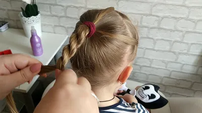 Детские Прически для девочек в садик в школу Hairstyle for girls for school  - YouTube