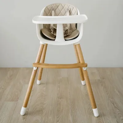 BabyRox стульчик для кормления, цвет белый с бежевым сиденьем | Купить по  выгодной цене в детском магазине Piccolo, СПб