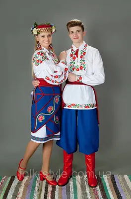 Украинский народный костюм для танцевального коллектива № 230 (152-172см.)  купить недорого от украинского производителя вышиванок и национальных  костюмов в интернет-магазине ❰❰FOLK STYLE❱❱