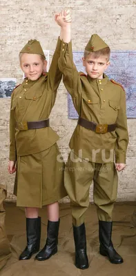 Детский костюм военной медсестры, военная форма медсестры для девочки,  форма ВОВ, размер М, рост 128-134 см, на 7-9 лет
