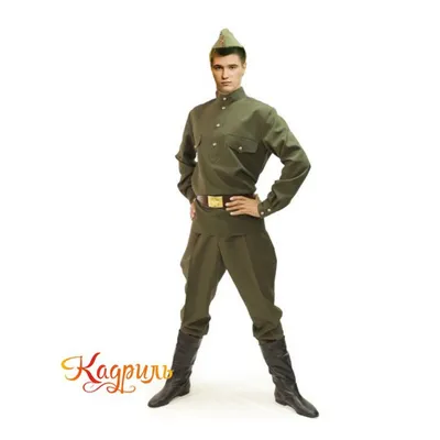 Детский карнавальный военный костюм из хлопка для девочки на 9 мая