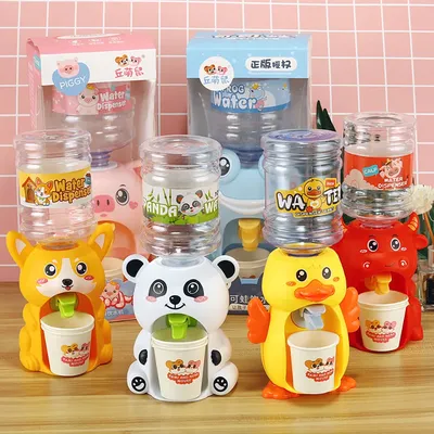 Mini Water Dispenser Dormitory Juice Milk Cartoon Water Pump Toy For  Children Gift Simulation Home Decor Кулер Для Воды Детский