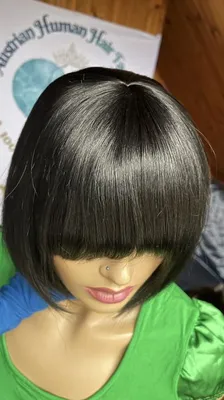 ᐉ Парик KITTO HAIR омбре каре с челкой 30 см Пшеничный блонд (8475)