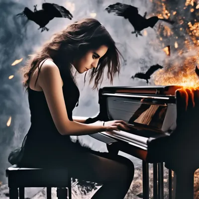 Девушка играющая на пианино - Фрилансер Алия Алимова amirovaaliya -  Портфолио - Работа #4466503