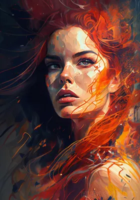 Картинки девушка, огонь - обои 1680x1050, картинка №391381