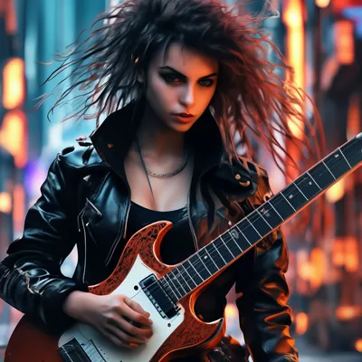 Красивая девушка с гитарой :: Стоковая фотография :: Pixel-Shot Studio