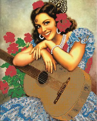 Красивая женщина с гитарой :: Стоковая фотография :: Pixel-Shot Studio