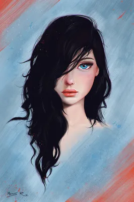 Портрет девушки с голубыми глазами. Вертикальный. Stock-Foto | Adobe Stock