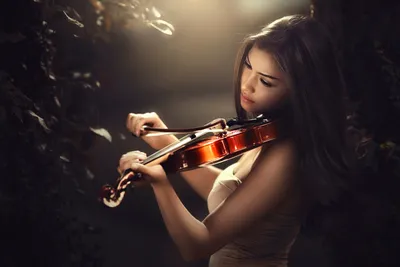 Девушка с скрипкой стоковое фото. изображение насчитывающей скрипка -  30164412