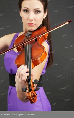 Картина на холсте \"Девушка со скрипкой\"