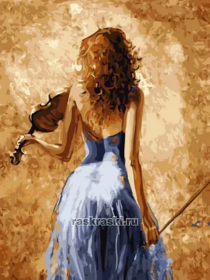 Картина \"Оголенная девушка со скрипкой \" | Интернет-магазин картин  \"АртФактор\"