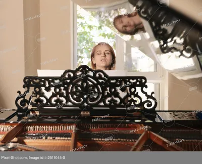 Картина по номерам \"Девушка и пианино\"
