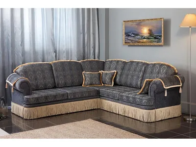 П-образный диван Сенатор Белый/Черный от производителя в Москве - купить  недорого в МебельГолд. Доставка по всей России