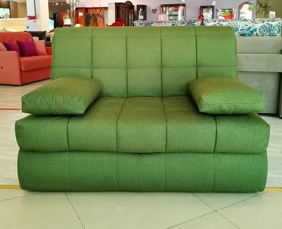 Диван-кровать «Фабио II» без подлокотников Ultra forest рогожка зеленый  купить от 41600 руб. в интернет-магазине Фабрики PUSHE в Москве