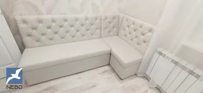 Купить кухонный диван со спальным местом из экокожи Вегас СВ ДВ10 белого  цвета | Интернет-магазин Mebel Apartment