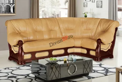 Классический диван для гостиной Александрит-6-31 из массива дерева - Мир  Мебели России