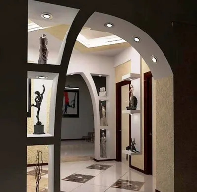 Декор арки в коридоре - 66 фото