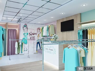 Дизайн магазина детской одежды в Москве от Arstelle Office.