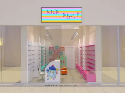 Дизайн интерьера магазина детской одежды (г.Кривой Рог)