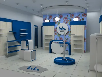 Дизайн магазина для детей | Интерьер детского магазина одежды