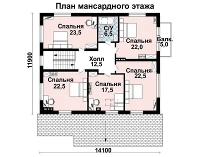 Проект двухэтажного дома 12 на 8 №195 - Проекты домов