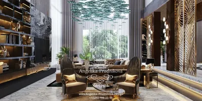 Дизайн гостиной в стиле арт-деко ЖК \"EXPO BOULEVARD\": продажа, цена в  Астане. Услуги дизайна интерьеров и экстерьеров от \"GK Design Studio \" -  35762679