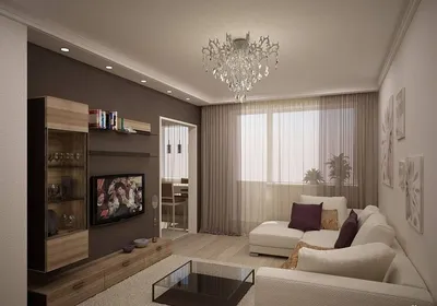 Дизайн комнаты 16 кв м: зонирование спальни-гостиной, интерьер в  современном стиле - 32 фото