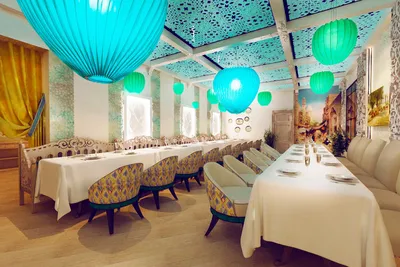 Дизайн проект ресторана (бара) в восточном стиле в Санкт-Петербурге — фото  интерьера чайхоны