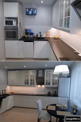 Черно-белая кухня 12,5 кв м с газовым котлом (15 фото и отзыв хозяйки)