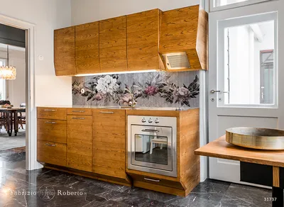 Купить кухню с отдельностоящим холодильником \"АЛЛЕГРА\" размер 2,4×1,2 метра  напрямую с фабрики Grandis