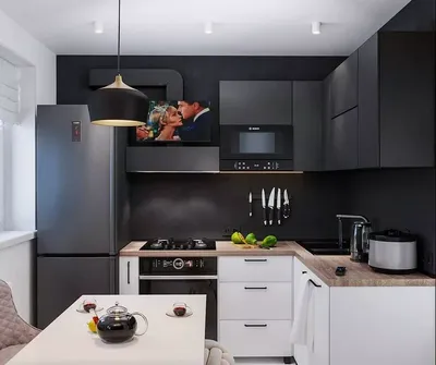 Маленькая кухня 6 кв м с холодильником: дизайн и фото