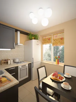 Дизайн кухни в хрущевке 6 кв м с холодильником | Официальный сайт  «Холдинг-Будпроект»