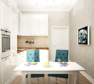 Дизайн интерьера кухни 8 кв м, фото планировки с холодильником | Houzz  Россия