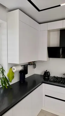 Черно-белая кухня, фото дизайна | Черно-белые кухни, Планы кухни, Дизайн  телестены