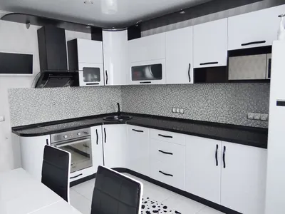 Дизайн-проект «Черно-белая кухня», дизайнер: Анна Шайха, ID: 31282, Кухня,  Кухня | Мария в Москве