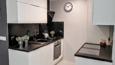 Черно-белые кухни: + 50 фото дизайна в интерьере