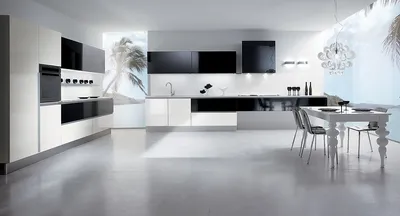Дизайн черно-белой кухни: достоинства и недостатки, стилевые направления и  комбинации цветов