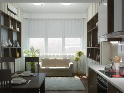Дизайн кухни 12 кв м с диваном и телевизором, с балконом: идеи, планировка  в современном стиле - 29 фото