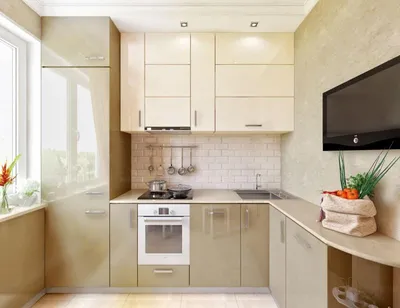 угловая кухня с окном | Украшение кухни, Перепланировка кухни, Кухонная  мебель