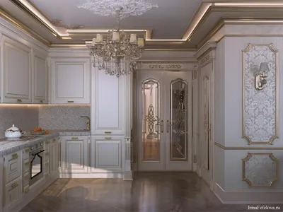 Купить элитную кухню в стиле барокко по цене 39800 руб./м.п Кухни из  массива дуба от производителя на заказ в Москве