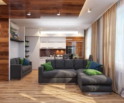 Проект квартиры-студии 36 кв.м. - Дизайн интерьеров | Идеи вашего дома |  Lodgers | Apartment interior, Rooms home decor, Living room designs