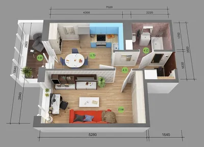 Дизайн однокомнатной квартиры Киев, цены на 2024 - BORISSTUDIO