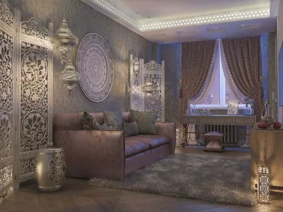Дизайн интерьера квартиры в восточном стиле - работы дизайнера компании  Уралец