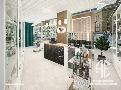 Дизайн интерьера парфюмерного магазина, магазина косметики в Черновцах —  BORISSTUDIO