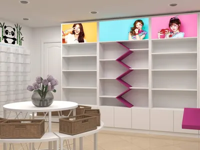 Дизайн интерьера магазина косметики Мята Стиль